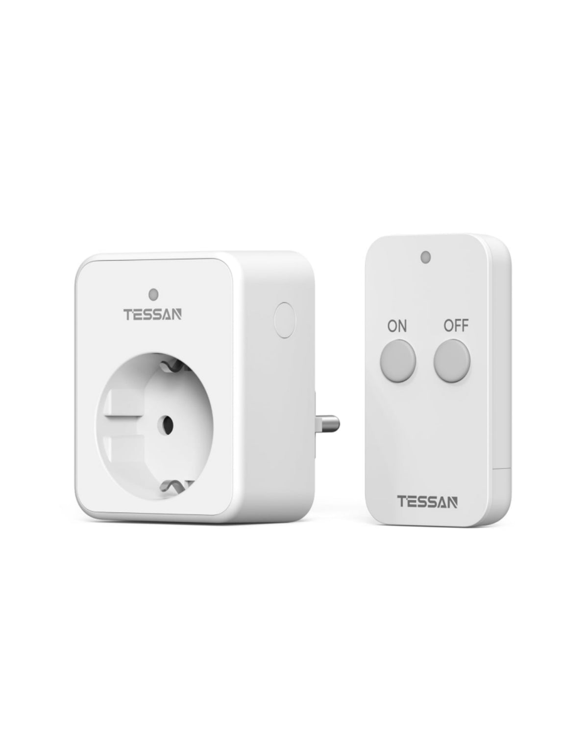 TESSAN Funksteckdose mit Fernbedienung 3600W Schwarz